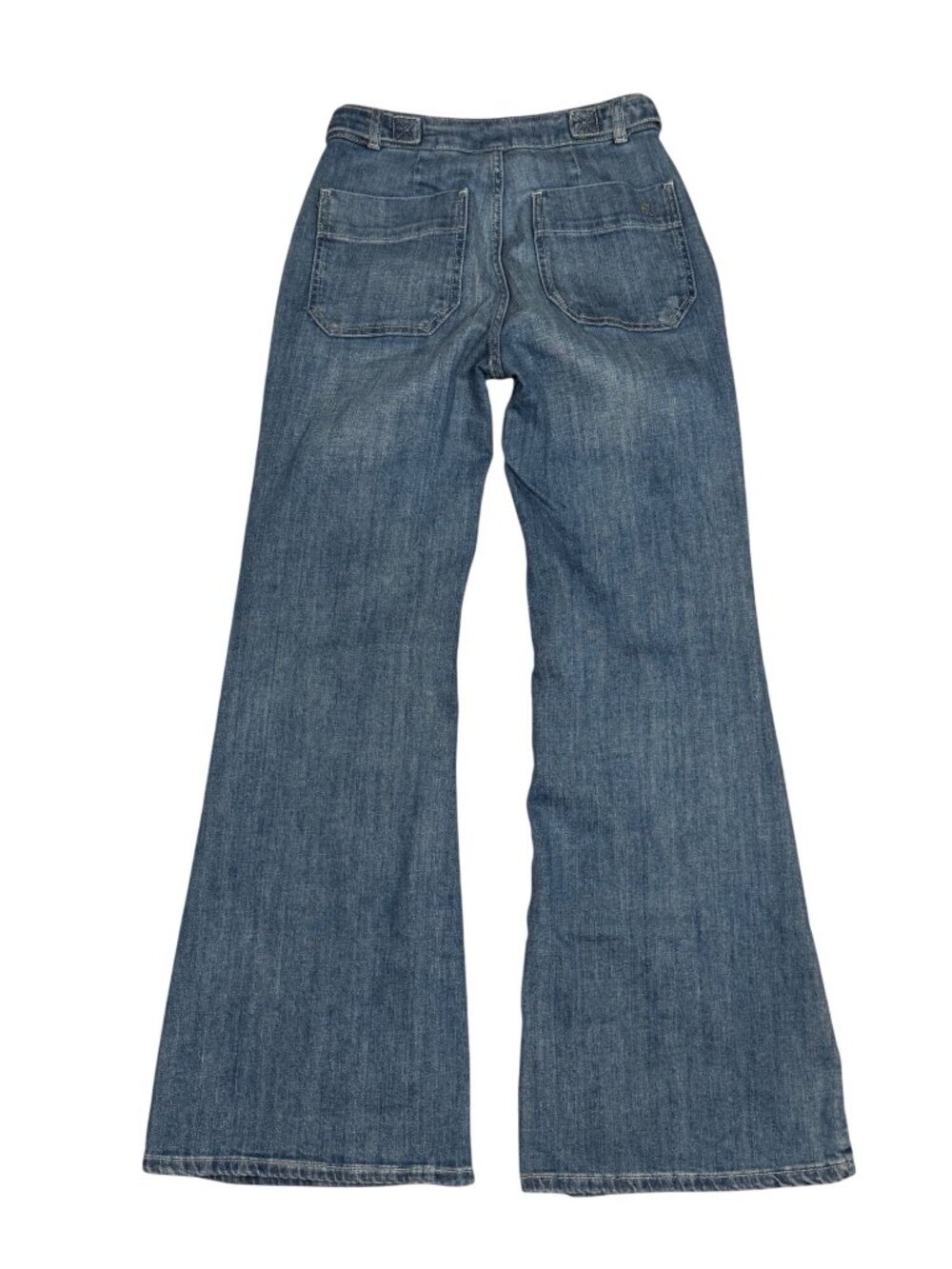 Pilcro Tower Flare Jeans Size 24 Mid-Rise Wide Leg Blue Denim Anthropologie - Picture 4 of 10